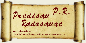 Predisav Radosavac vizit kartica